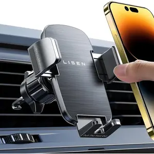 2025 Phone Mount For Car, Phone Holders For Car [Thick Cases Friendly] Phone Holder For Car Air Vent Wider Clamp & Metal Hook Phone Mount For iPhone Pro Max,Samsung Smartphones