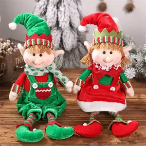 Cute Elf Doll Ornament, 1 Count Christmas Desktop Decoration, Home Decor for Living Room, Dining Table, Christmas Tree Decoration