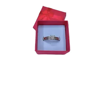 Small Square Stone Ring in Size 9 Elegant and Shiny for Perfect Gift