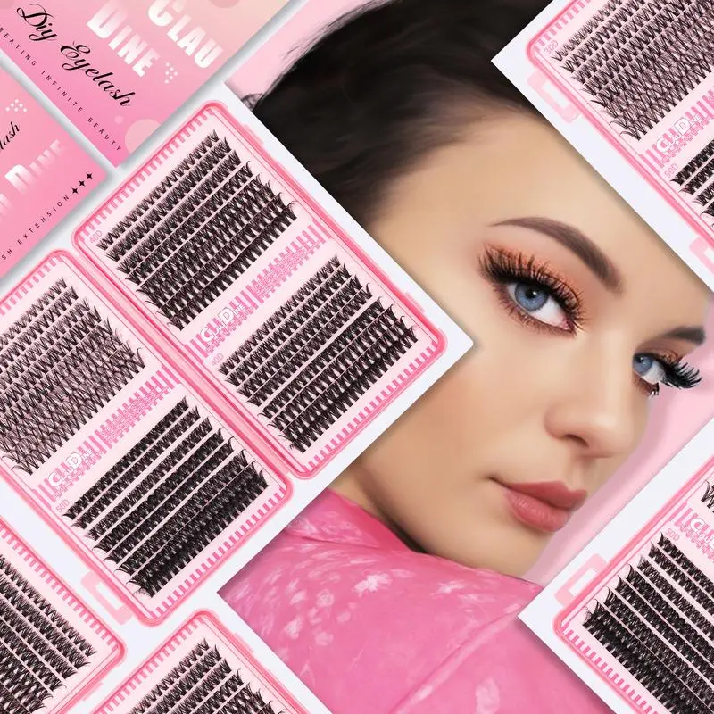 Mixed Length Cluster Lash Kit 9-16mm Individual Eyelashes with Bond, Seal and Lash Applicator