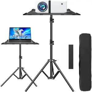 Projector Tripod Stand, Adjustable Height 23" to 61", Foldable Laptop Tripod, Tripod for DJ Equipment / Projector, Heavy Duty Projector Tripod for Office, , Stage