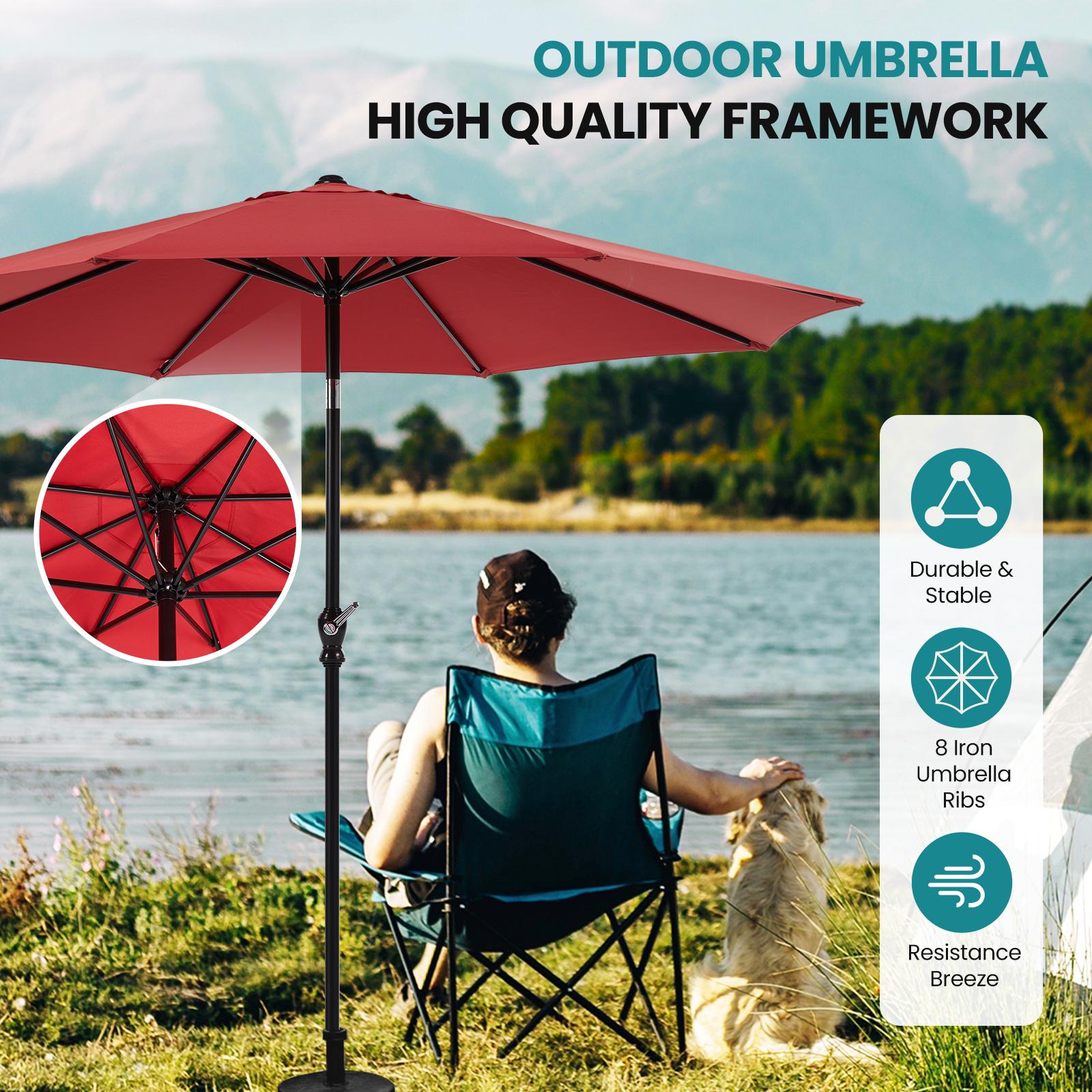 9ft Patio Umbrella Replacement Canopy Market Umbrella Top Outdoor Umbrella Canopy with 8 Ribs 9 Feet Patio Umbrella Replacement Canopy for 8 Ribs, Market Umbrella Top, Yard Table Umbrella Top Cover,Universal Strong and Thick Umbrella Canopy