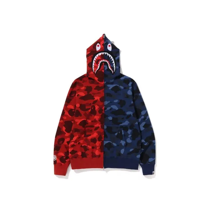 BAPE Color Camo Shark Full Zip Hoodie (FW22) Red Navy (men) by StockX BAPE Color Camo Shark Full Zip Hoodie (FW22) Red Navy (men) by StockX