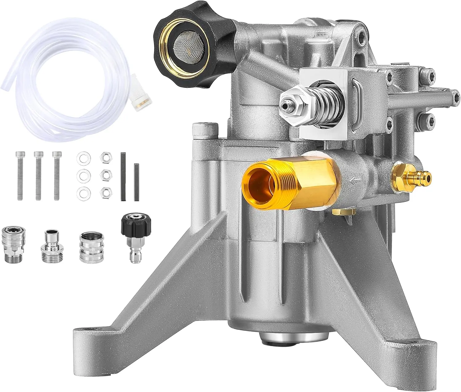 Tool Daily Vertical Pressure Washer Pump - 7/8" Shaft, 2400-2800 PSI, 2.3 GPM, Cold Water Use, Adjustable Nozzles, Gas Pressure Washer Replacement, Compatible with Generac, Troy Bilt, Briggs and Stratton, Powerstroke, GCV160, 308653078, RY802900, HU80709A