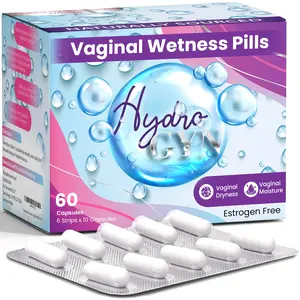 Hydro Gyn Vaginal Moisturizer Pills | Slippery Elm Intimate Care Capsules for Women to Support Healthy Moisture, pH Balance, Mood & Relaxation | Feminine Care Oral Capsules for Vaginal Dryness – 60 Capsules
