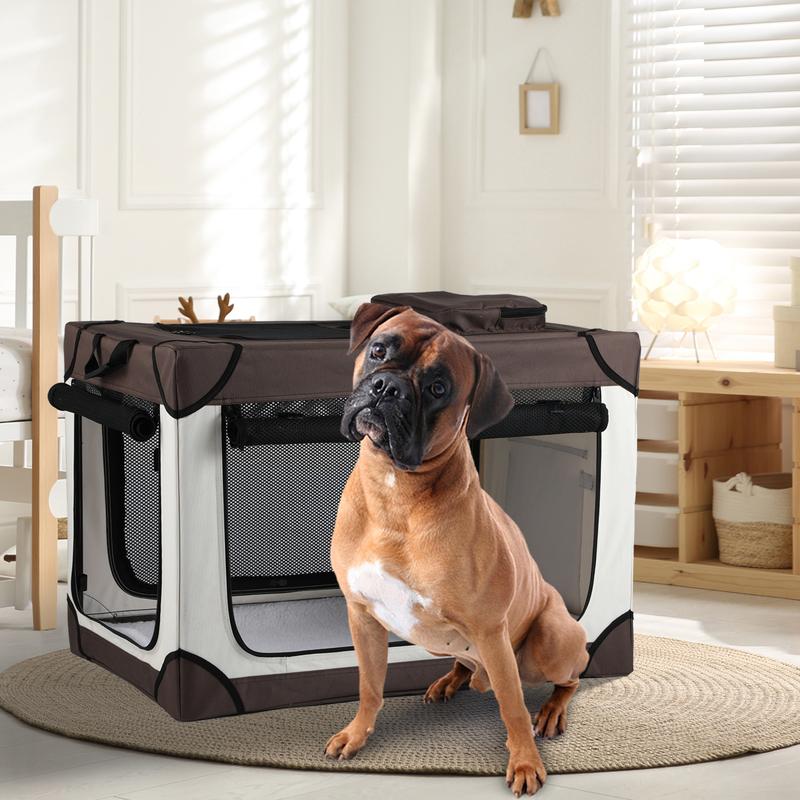 Curated visual reference: Picture Idea: Yitahome Collapsible Dog Crate 42 Inch Portable Travel Dog Crate