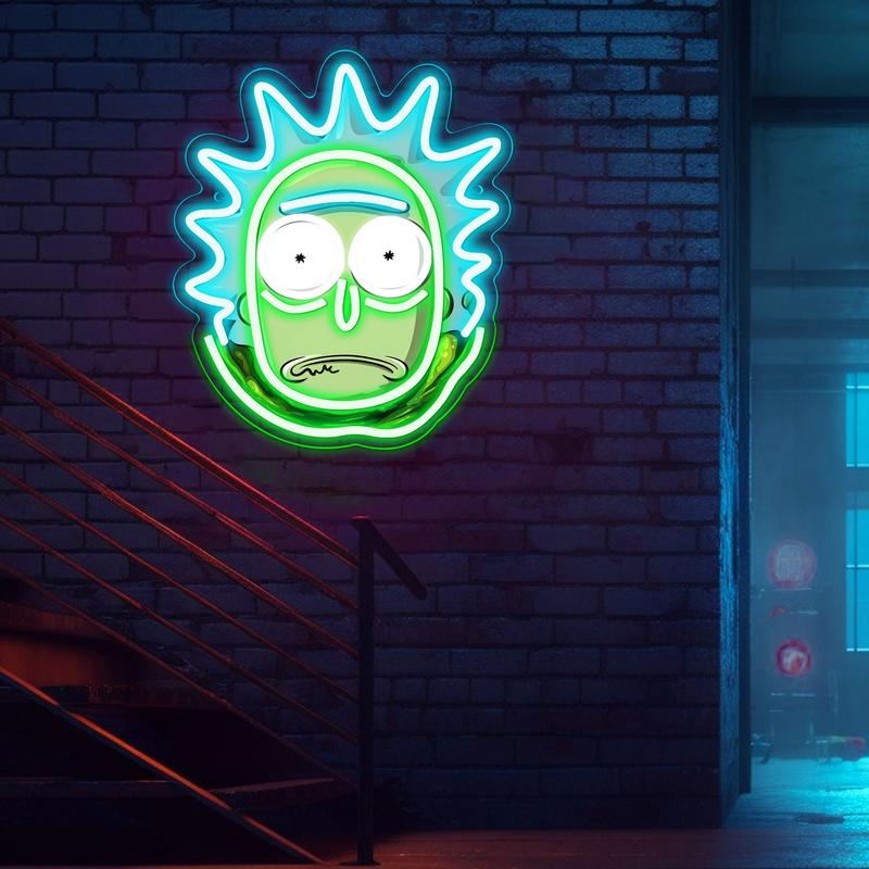 Rick Sanchez Anime Neon Light, USB Powered Dimmable LED Light, Artistic Wall-Mounted Neon Light, Perfect Birthday Gift, Led Neon Lights