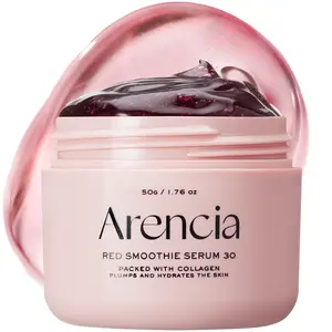 [Arencia Official] Red Smoothie Serum 30, 1.76 oz - Overnight Face Mask for Glowing & Pore-Care with 30% Red Collagen, Niacinamide, Peptide, Vitamin E  Evening Radiance
