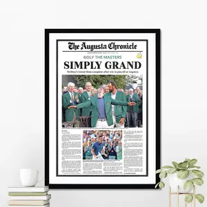 [SALE UP TO 41%] 2025 Rory McIlroy Masters Champion Poster - "Simply Grand" Vintage Golf Newspaper Art, Sports History Print for Collector Walls
