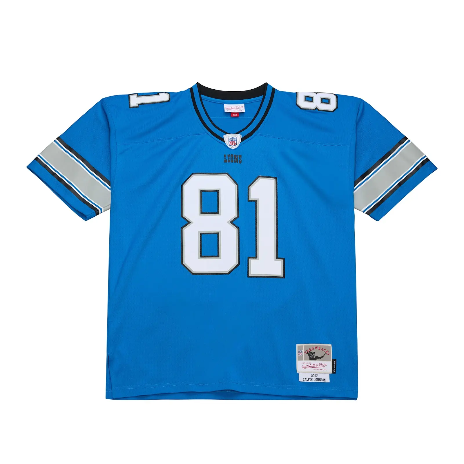 Calvin Johnson Detroit Lions 2007 Legacy Jersey - Mitchell & Ness NFL Throwback, 00s Retro Football Jersey Calvin Johnson Detroit Lions 2007 Legacy Jersey - Mitchell & Ness NFL Throwback, 00s Retro Football Jersey