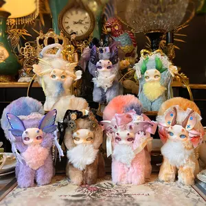 Cat Dragon Fantasy Creature Magic Academy Plush Blind Box Series, Cute Collectible Figurines for Gifts and Desktop Decor