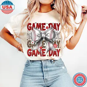 Coquette Baseball , Game Day Baseball , Baseball Mama Bow , Not Glitter, Leopard , Baseball Mom Mom , Retro Baseball Tshirt