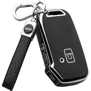 Key Fob Cover Compatible with Kia Cerato Ceed Forte NIRO Sorento Seltos Sportage Soul Telluride Remote Smart Key