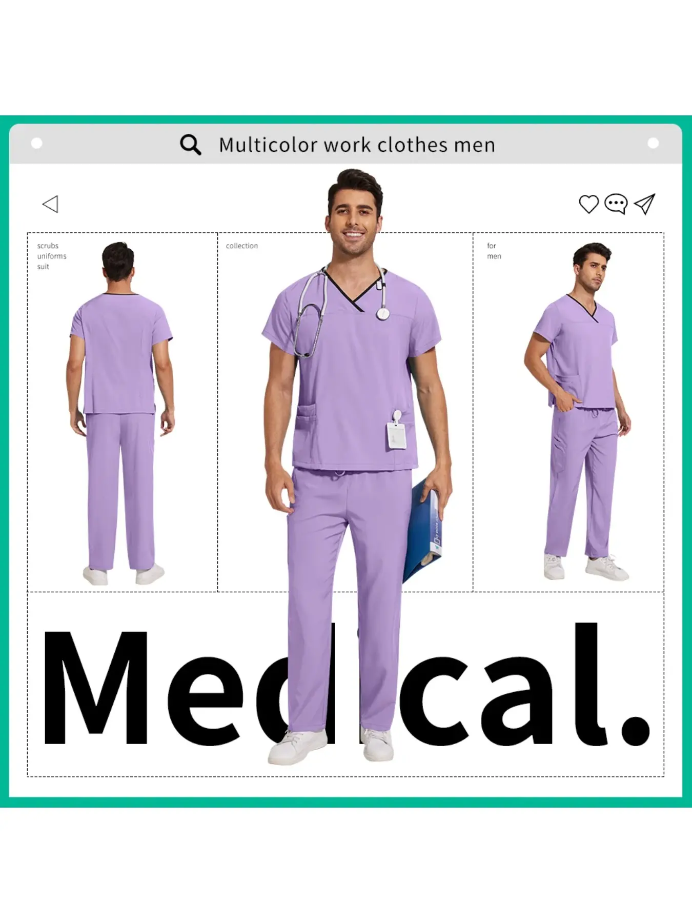 Medical Clothing Set Hospital Uniform Dentist Clinic Pet Grooming Scrubs Suit Pharmacy Nurse Uniform Salon Spa Uniforms Veterinary Work Clothes