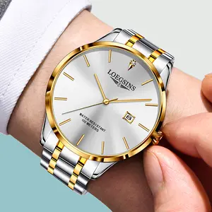 Swiss Authentic LOEGSINS Men's Automatic Mechanical Watch, Ten-Year Warranty, Luminous and Versatile Men's Wristwatch