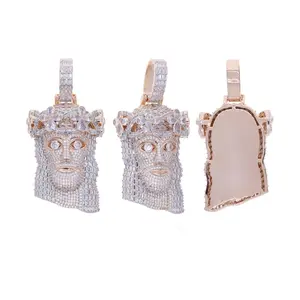 2198 GODLY FLOW ICED OUT JESUS PENDANT - HIP HOP Complimentary shipping