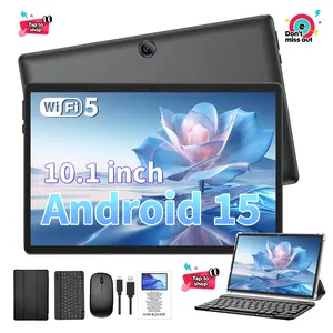 【DealsForYouDays FathersDayGift】PYNAREL 2026 Android 15 Family Tablet 5-in-1 Bundle with Keyboard, Mouse, Stylus & Case, Nice Father's Day Gift for Home, Work & Travel summerwins