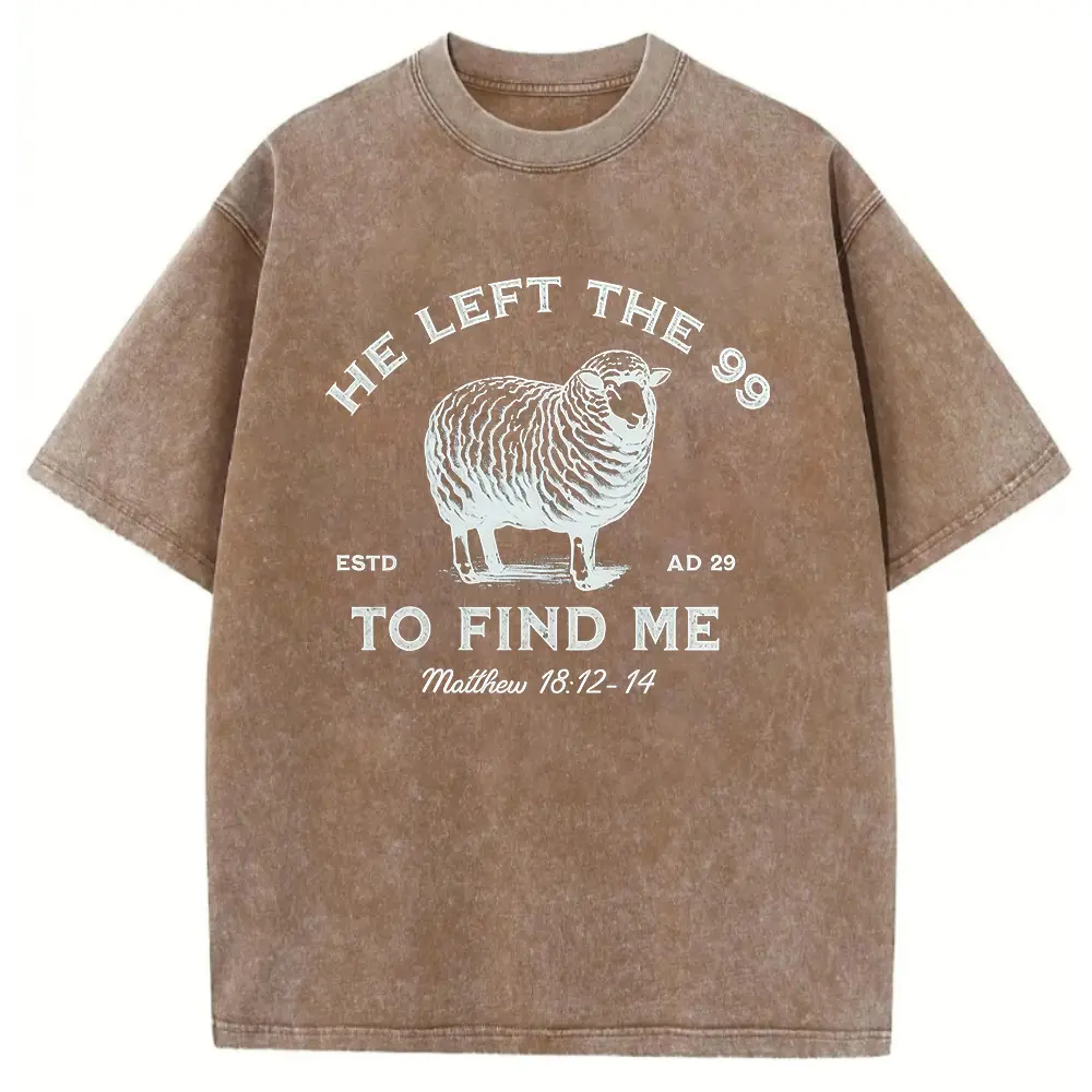 Washed T-shirt-Coffee