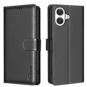 iPhone Wallet Case for iPhone 17/16/15/14/13/12/11/XS Max/XR/678g/678plus, RFID Blocking, Magnetic Flip Cover, Leather-Like Material, Card Slot