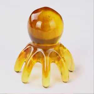 1PC resin resin-coated octopus hairbrush for scalp therapy, eight-claw octopus head massager, acupressure comb for shoulders and neck massage and relief, Body Care.