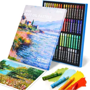Oil Pastels for Artists, 72 Colors Soft Oil Pastels Vibrant and Creamy, Art Pastel Crayons Art Supplies for Professional and Beginners