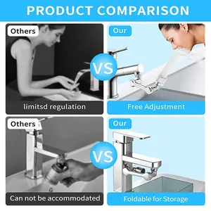 2 Pack 1080° Swivel Robotic Arm Faucet Aerator Extension - Universal Fit for Effortless Water Flow Control and Enhanced Kitchen Experience