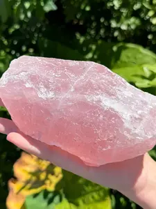 Large Natural Rose Quartz Crystal, 1500g Raw Rose Stone, Palm Size Healing Stone, Home Decor and Gift, Perfect for Relaxation