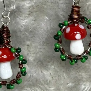 Handmade glass earrings