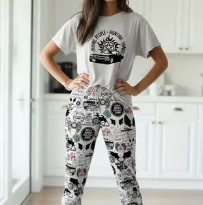 Supernatural Silky Satin Pajama Set for Women – Soft 2-Piece Sleepwear & Loungewear Gift for Her