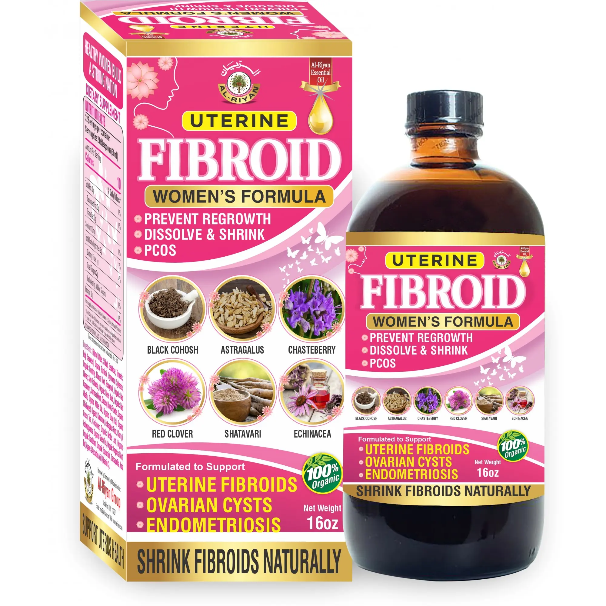 (6 Bottles) Hormonal Balance & Uterine Support Tonic 16oz (96 day Supply)