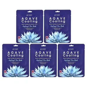 Petitfee Agave Cooling Hydrogel Beauty Face Mask, 5 Sheets, 1.12 oz (32 g) Each