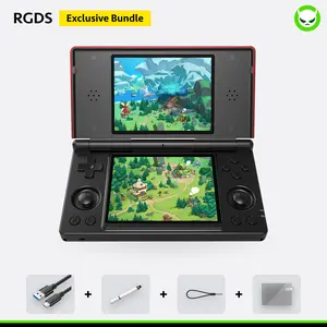 Anbernic RG DS【Buy 1 Get 1 Capacitive Stylus + 1 Lanyard + 2 Screen Protectors + 1 Charging Cable】Dual Screens 4-inch IPS 640*480 Android 14 RK3568 Quad-core 64-bit 4000mAh Six-axis Gyroscope Sensor Ready to Use