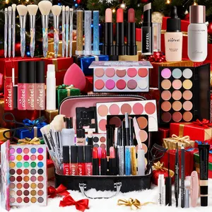 Portable Makeup Set Kit with Eyeshadow Lipstick Eye Liner, Daily Commute Holiday Style, Long Lasting Color, Fine Application, Perfect Gift