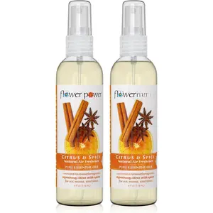 Air Freshener  - Odor Eliminator w/Essential Oils - ,  & Fabric - Cruelty Free & Vegan - 2 - Citrus &  - 2 x 4 fl oz