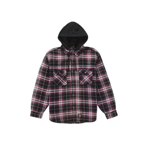 Supreme Dickies Lined Zip Up Hooded Flannel Shirt Black (men) by StockX