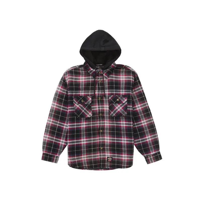 Supreme Dickies Lined Zip Up Hooded Flannel Shirt Black (men) by StockX