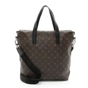 Pre-owned Louis Vuitton Leather Tote Bags Monogram Canvas Macassar Kitan Tote