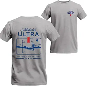 Michelob Ultra Neon Retro T-Shirt - 2-Sided Beer Graphic Tee - Unisex Party Style