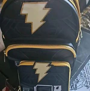 Black Adam Loungefly Mini Backpack and wallet set
