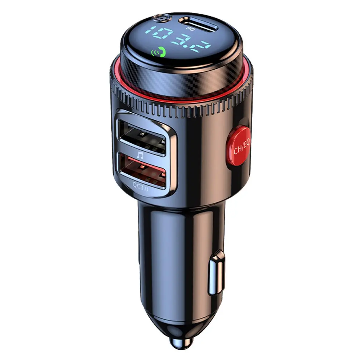 Car Wireless FM Transmitter, Hands Free Car MP3 Player, Car Audio, Lossless Music Support USB Flash Drive Playback, Type C PD 30W USB QC3 Car Charger, USB Car Chargers Dual Port, Fm Car Adapter