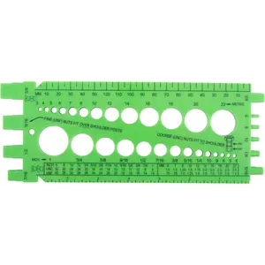 26691 Nut and Bolt Thread Checker, Bolt Size Finder, Thread Gauge SAE and Metric, Bolt Size Finder Tool, Inch and Metric Ruler, Durable Plastic, Water, , Oil and  Resistant