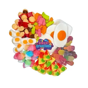 Sweet Creations Candy Food Mix Fruity Tasty Snack Sour Gummi Candy Lovers will Love Bonbon Gummy Addictive Delightful Colorful Shapes Gummi Candy US