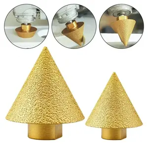 M10/M14 Thread Diamond Beveling Chamfer Bit 38/50mm Cone Punching Expanding Drill Bit Tool,summervibes