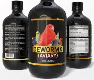 Farmalab Natural Dewormer No Withdraw for Caged Birds Aviary 2oz 8oz Liquid Dewormer for Hens Ducks Roosters Turkeys Geese Parakeets Cockatiels Lovebirds Finches Quakers Pigeons Palomas Buchones All Baby Chicks
