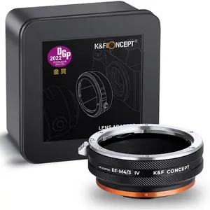 K&F Concept Lens Mount Adapter EOS-M4/3 IV Manual Focus Compatible with Canon (EF/EF-S) Lens and Micro Four Thirds (M4/3) Mount Camera Body