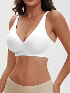 EssElegance  Bra with Seamless Back Smoothing & Posture Support. Features Backless Lift Technology and Wire-Free Push-Up Style. Unlined, Ultra-Breathable Comfort for Everyday, Livestream, & Formal Events. tshirt  approved zip front nonslip yoga