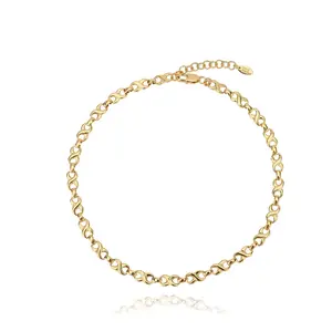 Vintage Havana Sienna Infinity Link Chain Necklace