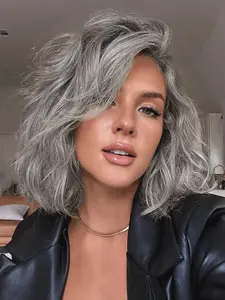 12 Inch Short for Women, Gorgeous Fluffy Wigs without Bangs, Synthetic Full Machine Wigs for Party, Daily Use, Fluffy Wave Wig