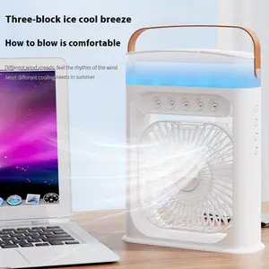 Five-Hole Spray Fan Desktop USB Electric Fan, Multi-Function Humidifier Fan, Two-In-One Office Cooling Mist Machine, Integrated Misting Fan, Multifunctional Fan