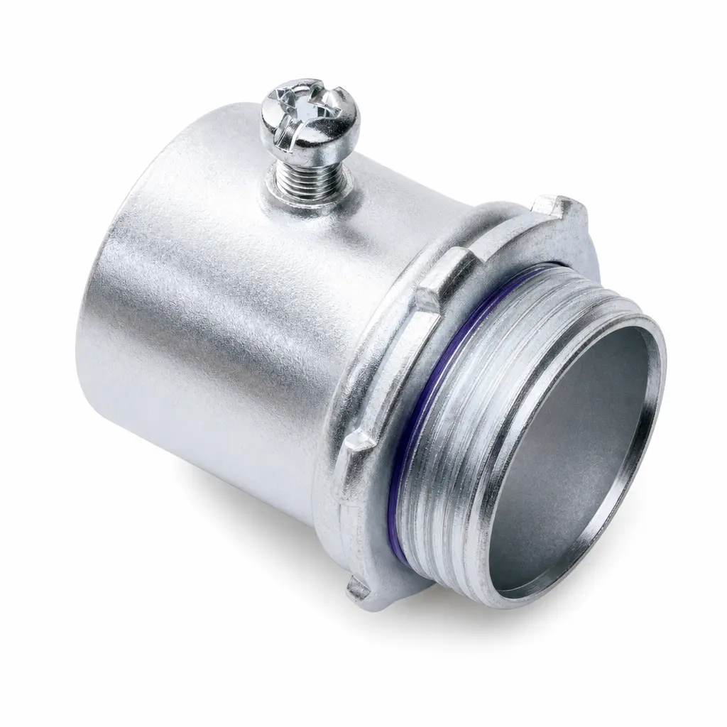 Steel EMT Set-Screw Connector - Threaded with Locknut, 1/2–2 in. Size Range for Tools & Hardware Pipes & Fittings